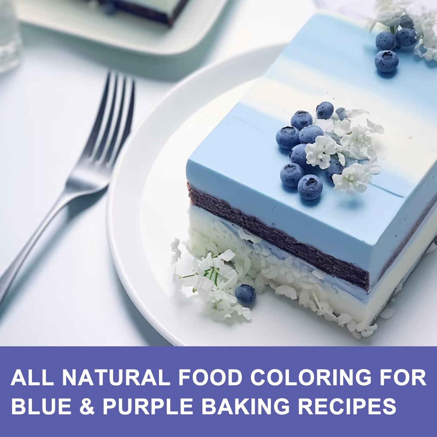 JTEDZI Butterfly Pea Flower Powder 3.5 Oz (100g) - Natural Blue & Purple Food Coloring - Blue Matcha Powder for Drinks, Baking,