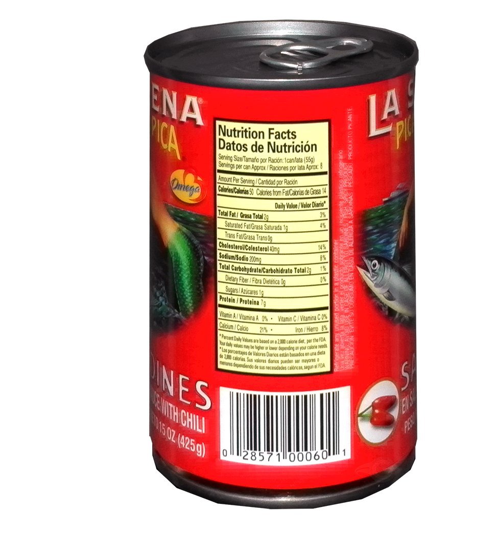 La Sirena Pica Pica Sardine 15 Oz - Sardina (Pack Of 12)