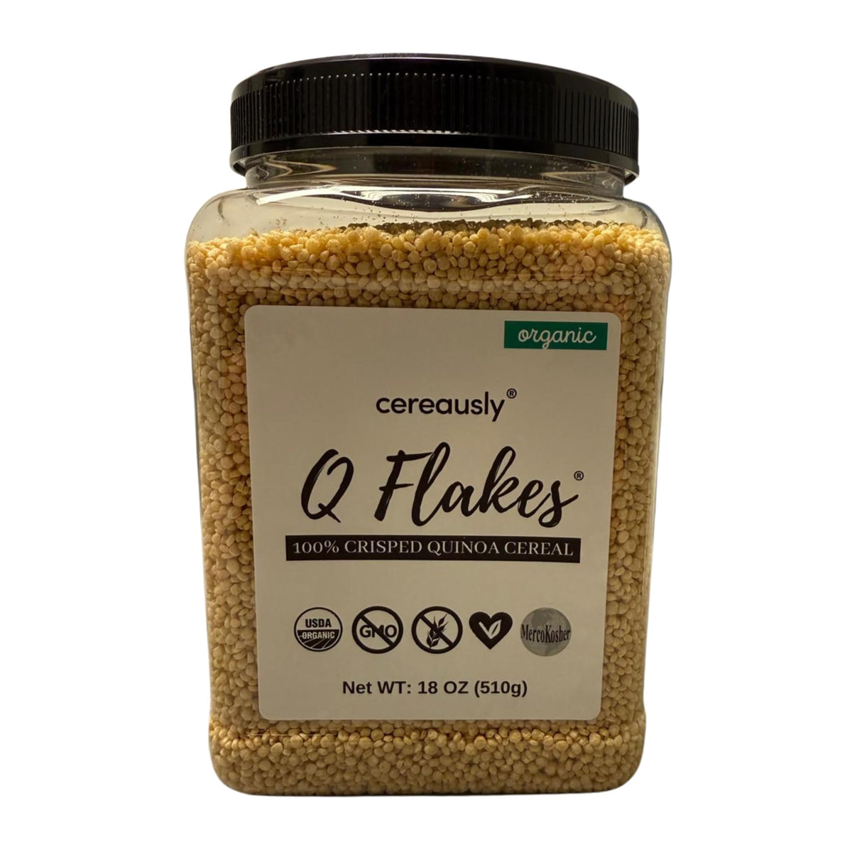 Cereausly Puffed Crispy Quinoa – Enhanced Quinoa Crispies Made With Organic White Quinoa – Delicious And Nutritious For Snacks, Breakfast, Toppings – Crispped Quinoa With No Added Sugar – 18 Oz