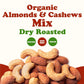Food to Live Organic Dry Roasted Almonds and Cashews Mix, 8 Pounds - Unsalted Oven Roasted Nuts, Non-GMO, Protein Rich Trail Mix