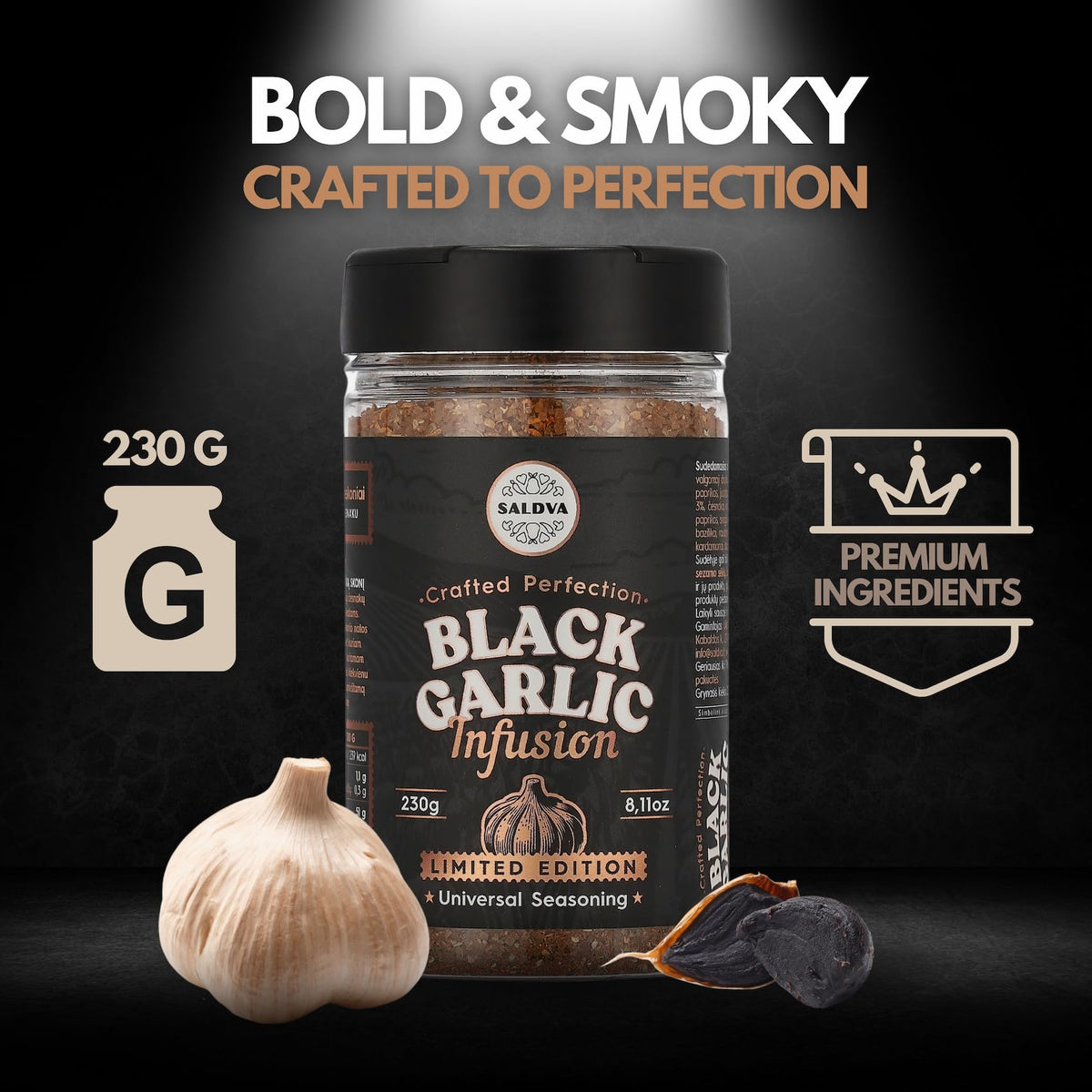 Steakhouse Collection Enhanced Seasonings – Black Garlic, Truffle, Steak King & Spg Bbq Rubs | Pack Of 4 | Gourmet Grill Gift | 100% Natural Flavor Boost
