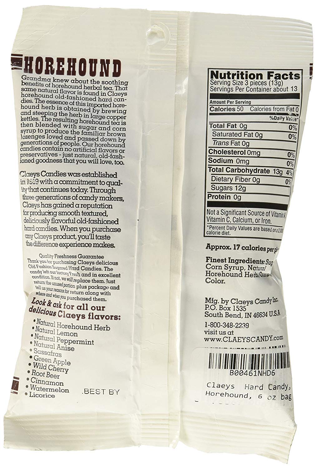 HOREHOUND HARD CANDY6OZ (A)