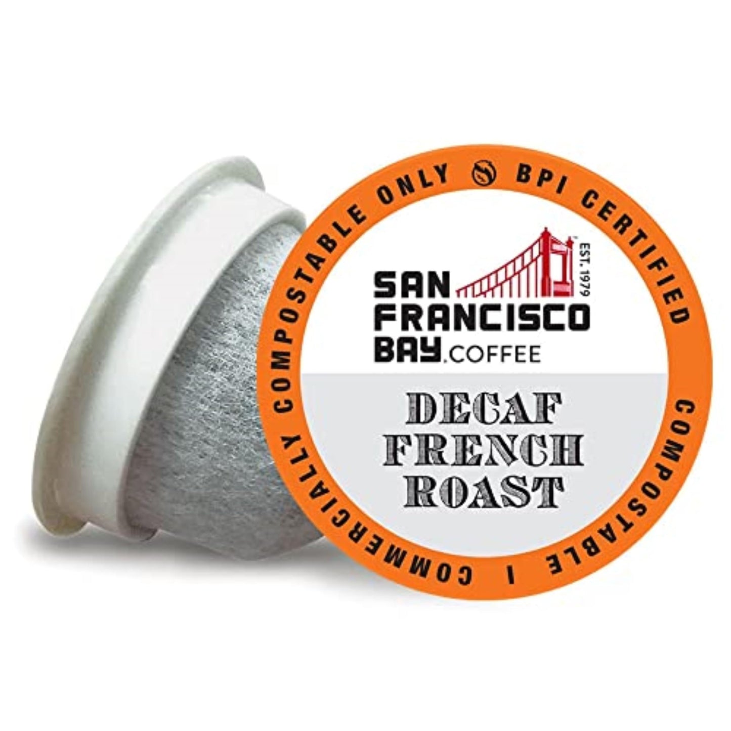 San Francisco Bay Compostable Coffee Pods - Decaf French Roast (36 Ct) K Cup Compatible Including Keurig 2.0, Dark Roast, Swiss 
