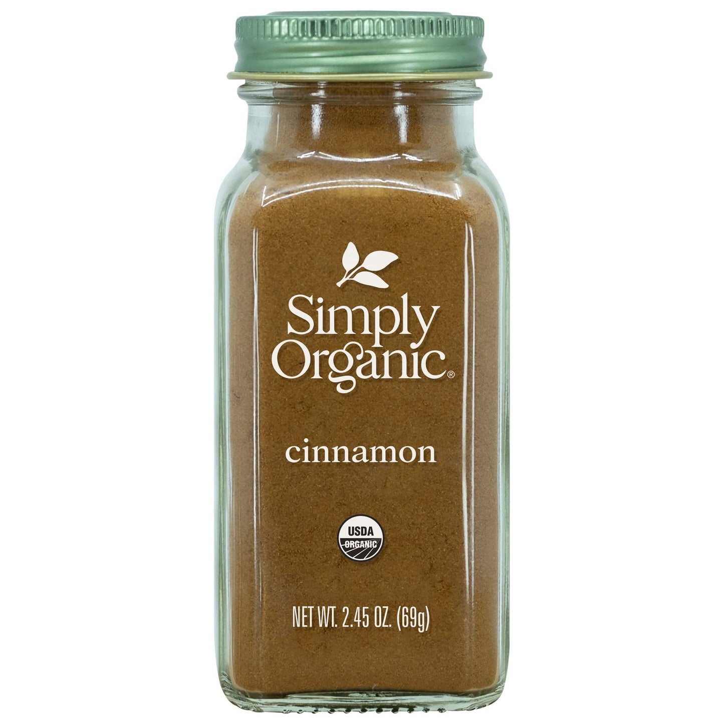 Simply Organic Ground Cinnamon, 2.45 Ounce Bottle, Gourmet Quality Cinnamon, Full Balanced Spicy Flavor, Kosher