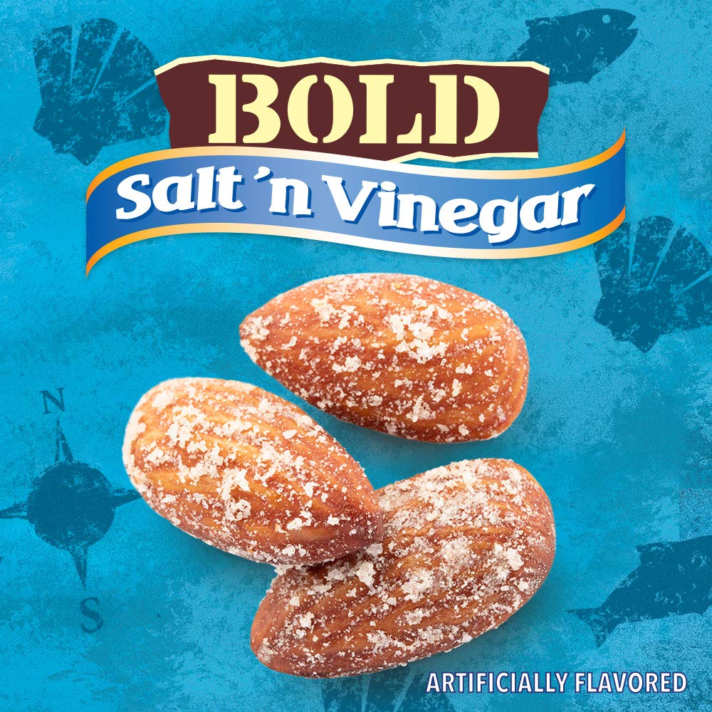 Blue Diamond Almonds Salt N Vinegar Flavored Snack Nuts, 16 Oz Resealable Bag (Pack of 2)