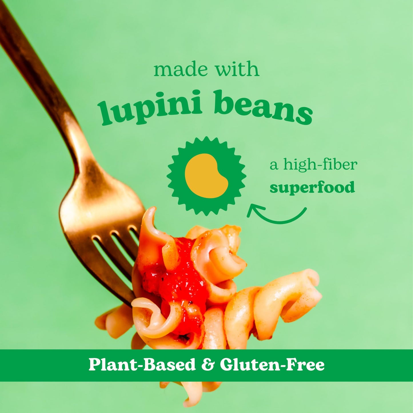 Kaizen Low Carb Keto Pasta Fusilli - High Protein (20g), Gluten-Free, Keto-Friendly (6g Net), Plant-Based Lupini Noodles made w/