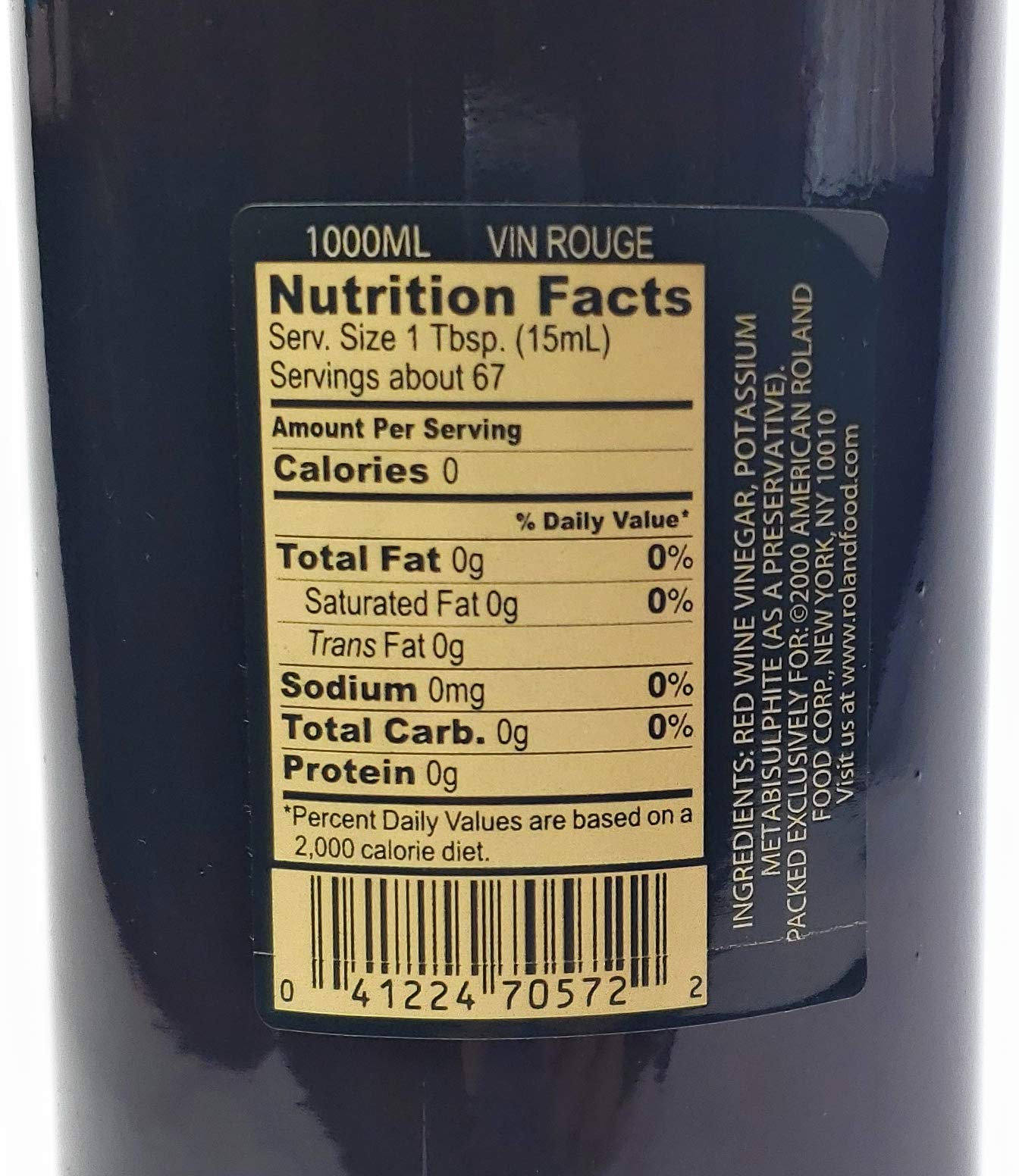 Roland Red Wine Vinegar, 33.8 FL. OZ, Model RO313