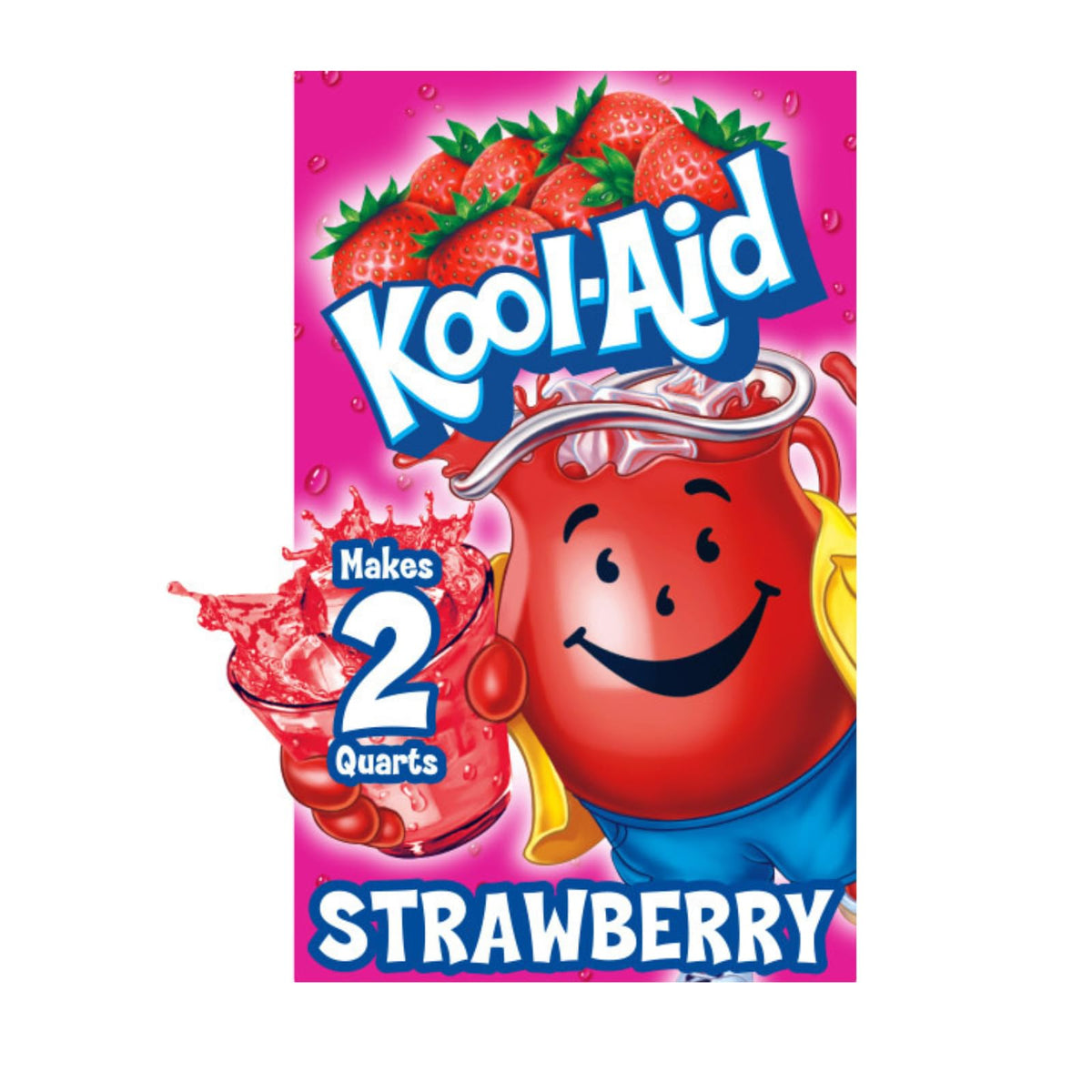 Kool-Aid Unsweetened Strawberry Powdered Drink Mix, 0.14 oz Packet, Pack of 15