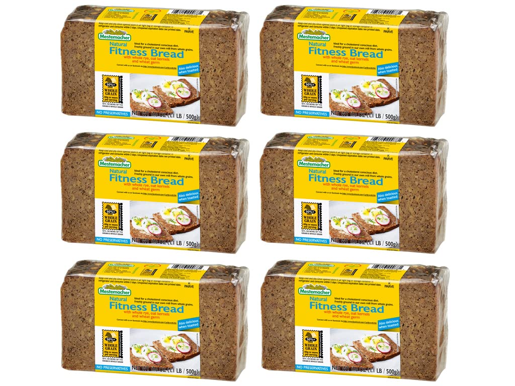 Mestemacher Whole Grain Bread (Fitness, 17.6 Oz, Pack Of 6)