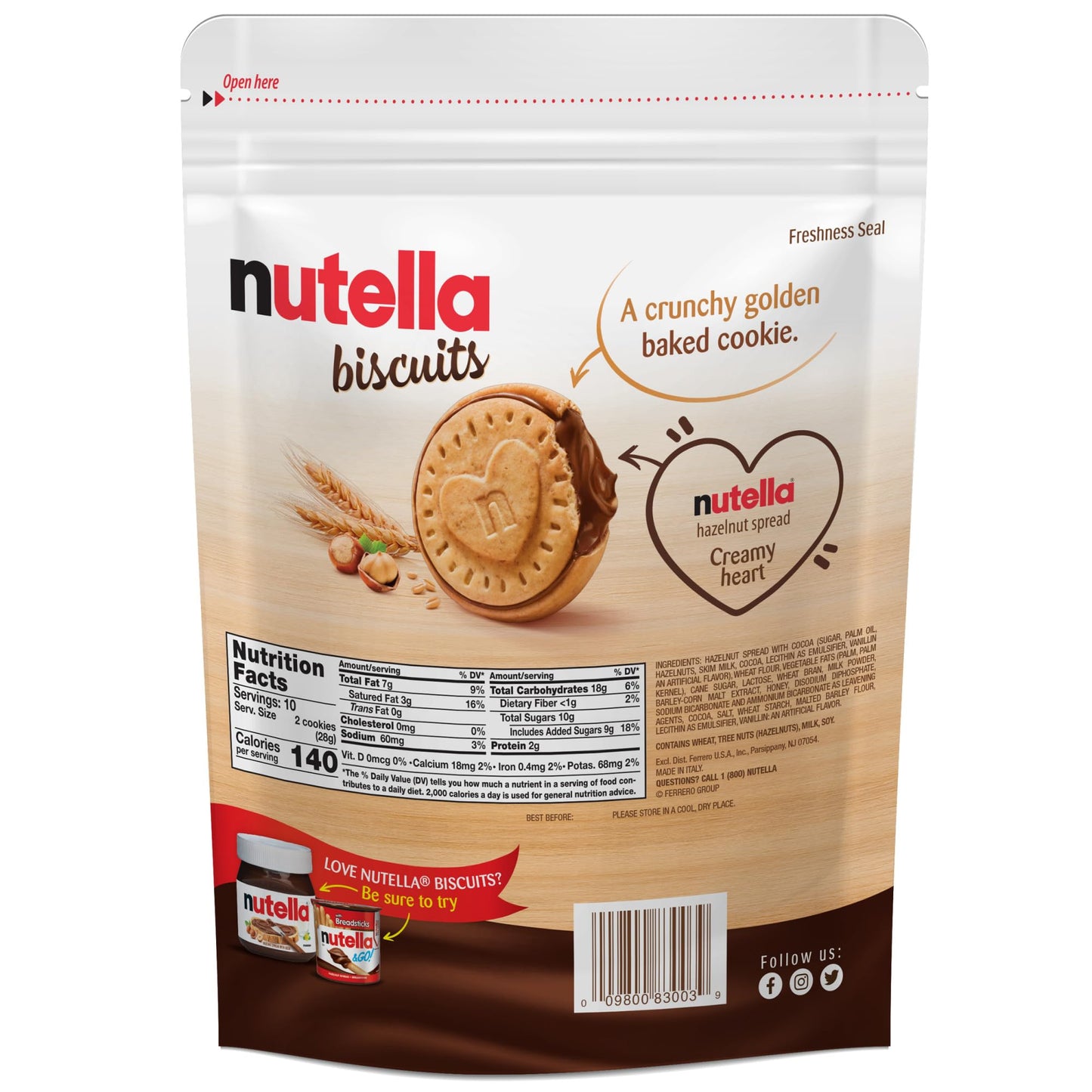 Nutella, Biscuits, 9.7 Ounce