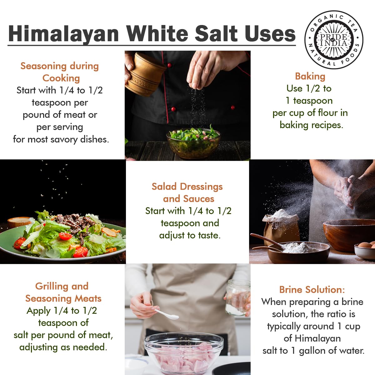 Pride of India- Himalayan White Salt Coarse Grind 1 lbs (453.59 gm)- Rarest & Enriched W/84+ Natural Minerals- Low Sodium- Miner