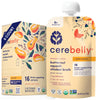 Cerebelly Organic Baby Food Pouches - Organic Chicken Bone Broth Pouches | Protein, Healthy Fats, Non-GMO | Baby Food Meals | 4 