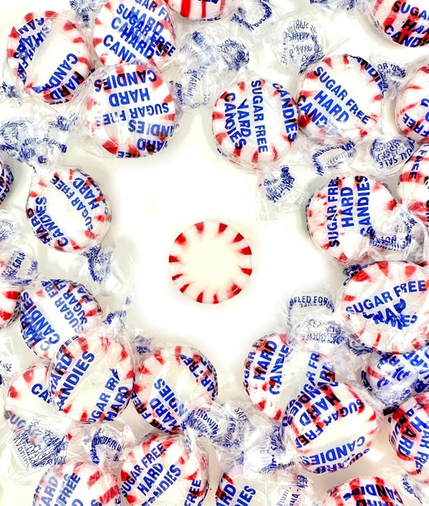 Sweetgourmet Sugar-Free Peppermint Wrapped Hard Candy | 3 Pounds