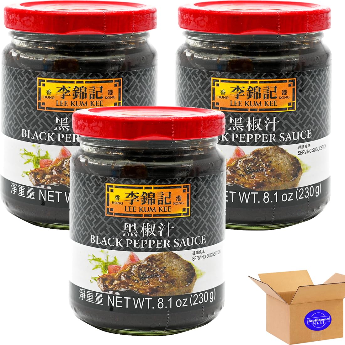 lkk Black Pepper Sauce 8.1oz /230g pack of 3