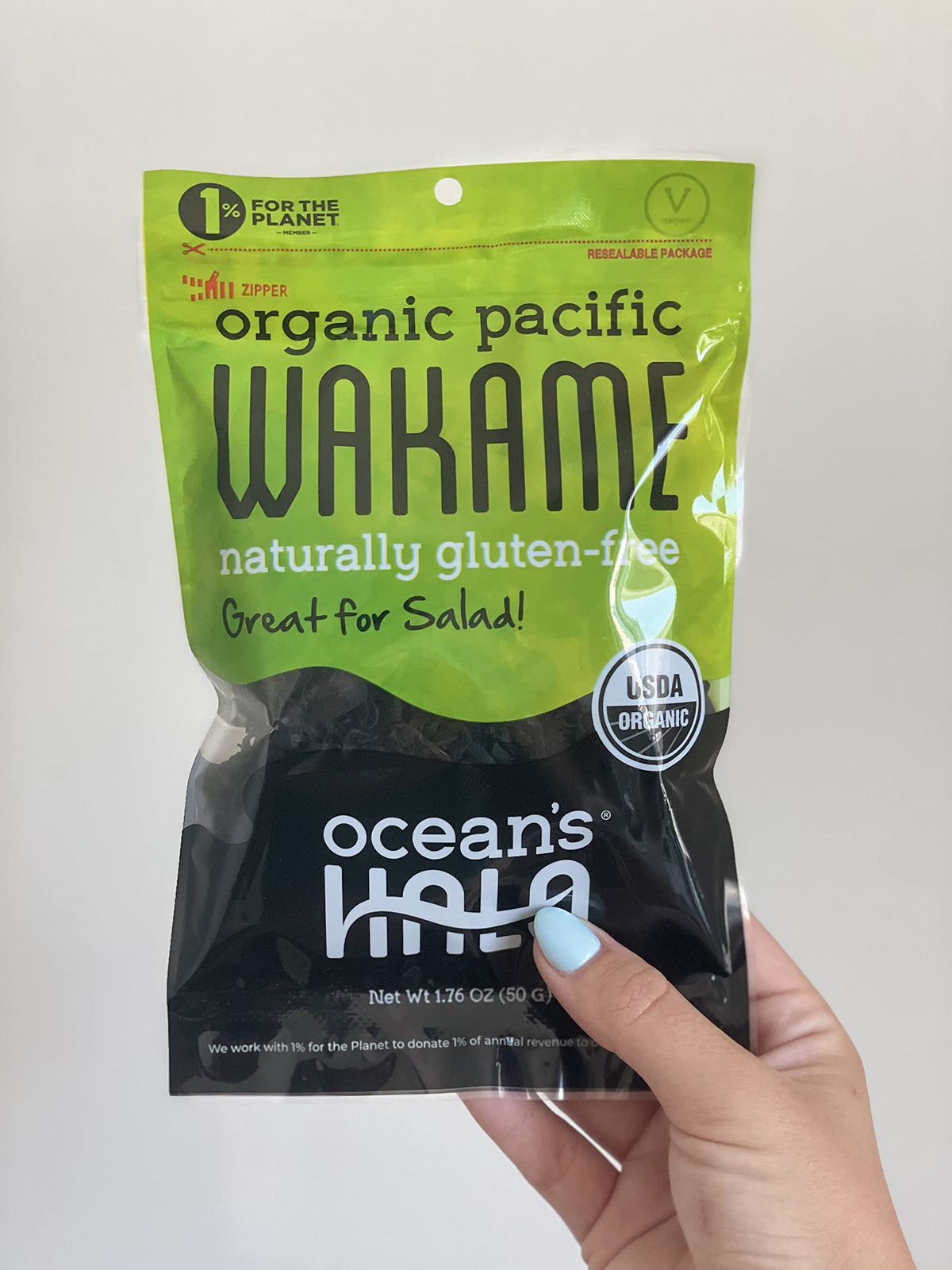 Oceans Halo Organic Wakame Strips, 1.76 oz, Sea  Snack, Vegan, Gluten-Free