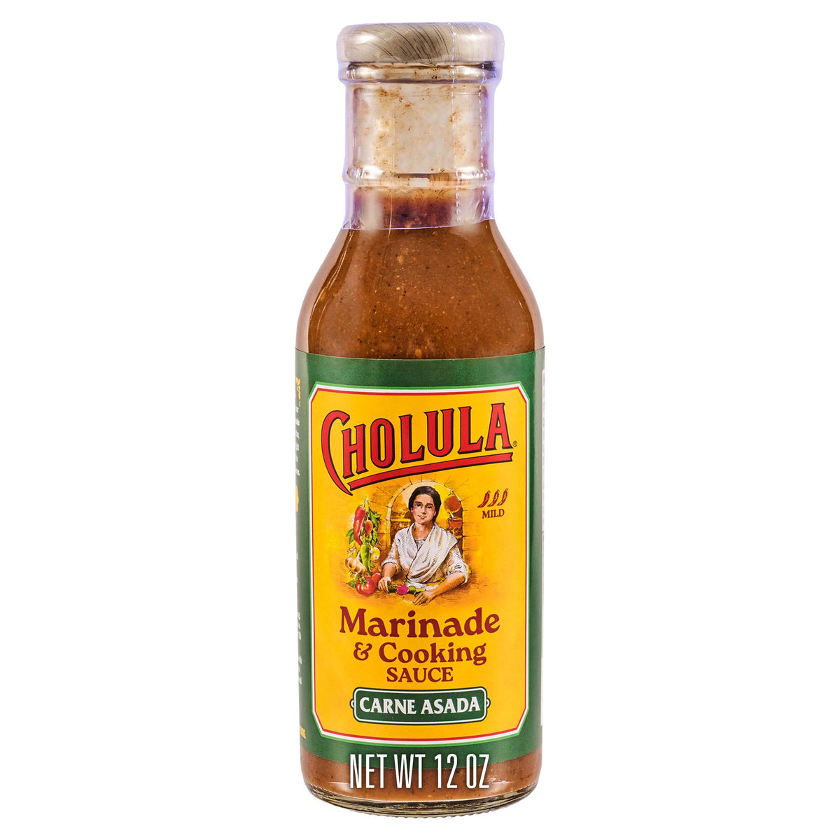 Cholula Marinade & Cooking Sauce, Carne Asada, For Carne Asada Tacos, Taco Salad, Steak Marinade and More, 12 fl oz