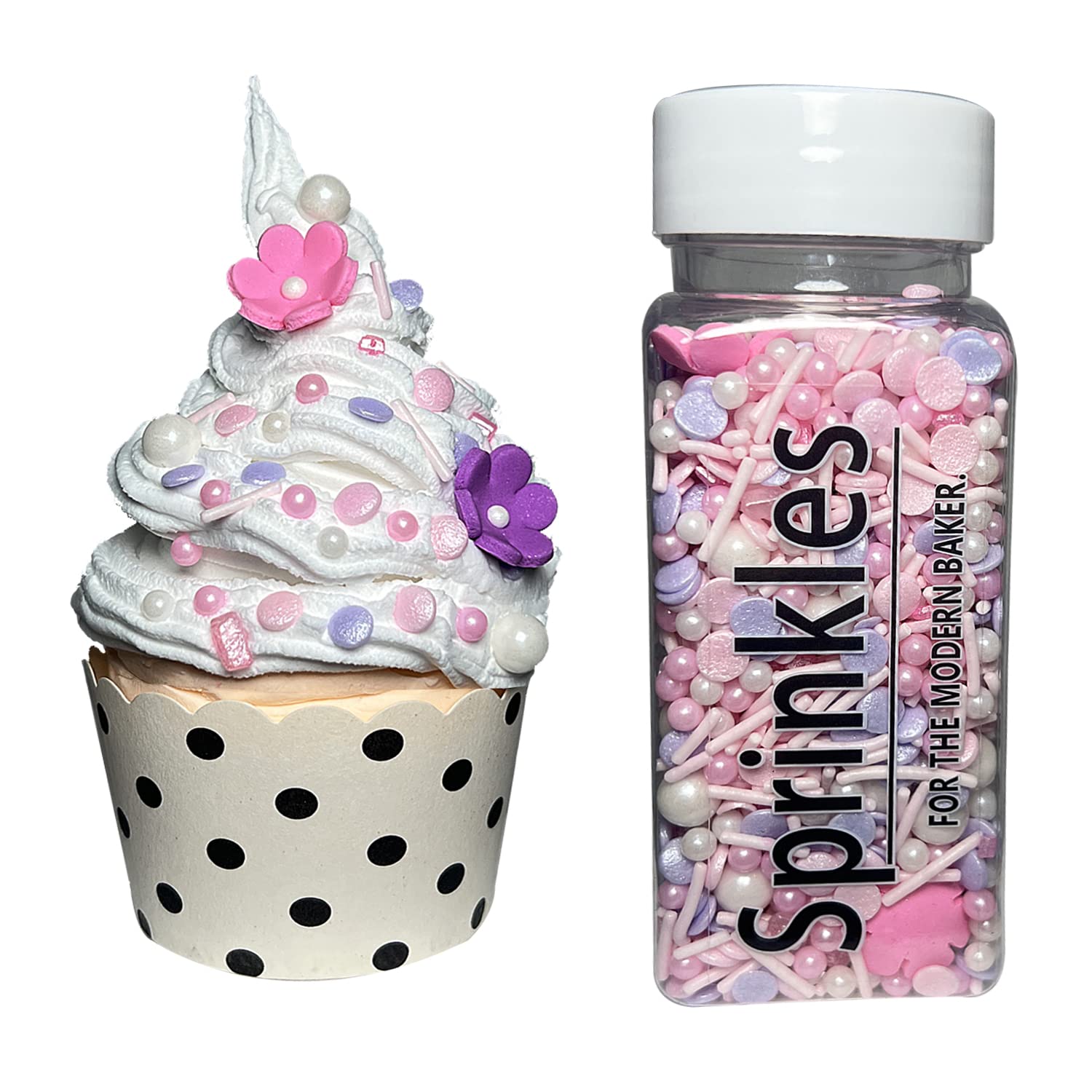 Edible Candy Flowers Sprinkles For Cake Cupcake Decorating Easter Valentines Day Wedding Sprinkles Perfect For Cake Decorations, Ice Cream, Cookies, Parties, Cupcake Topper(Flowers)