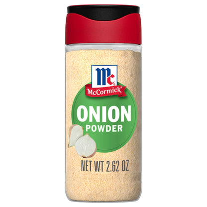 McCormick Onion Powder, Non GMO, Made with Fresh, Whole, Onions, For Bringing Consistent Onion Flavor to Meals & Recipes, 2.62 o