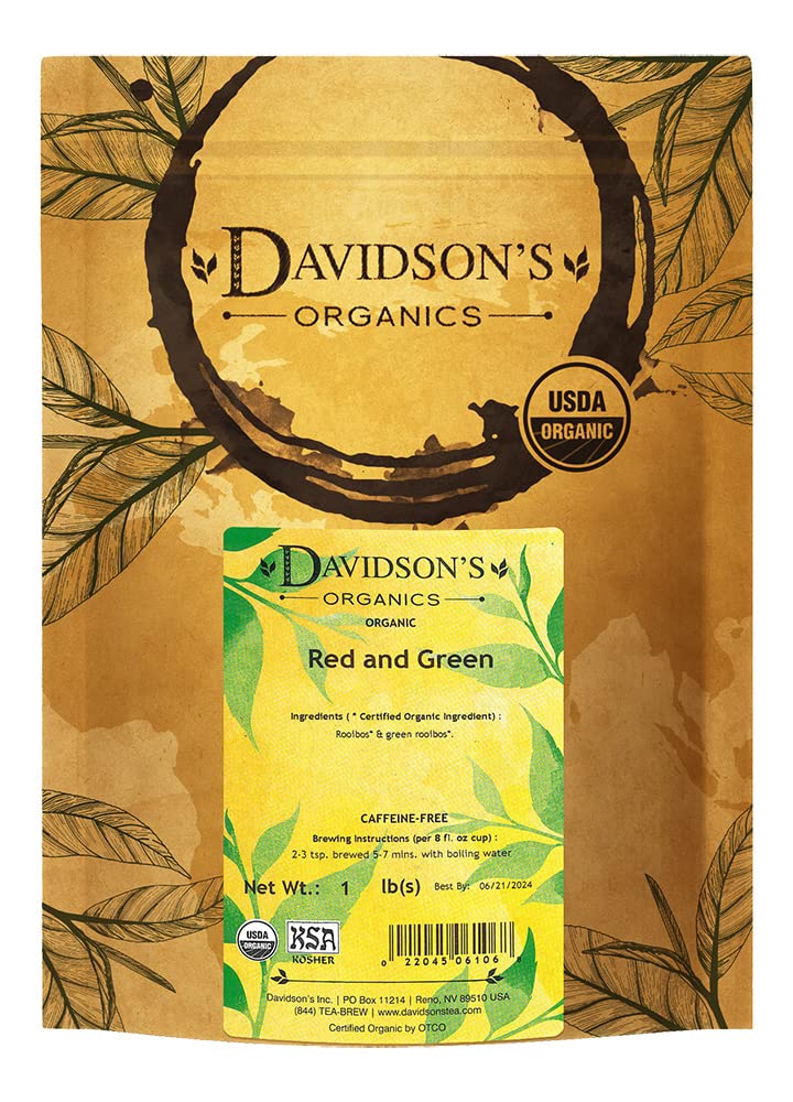 Davidson'S Organics, Red And Green, Loose Leaf Tea, 16-Ounce Bag