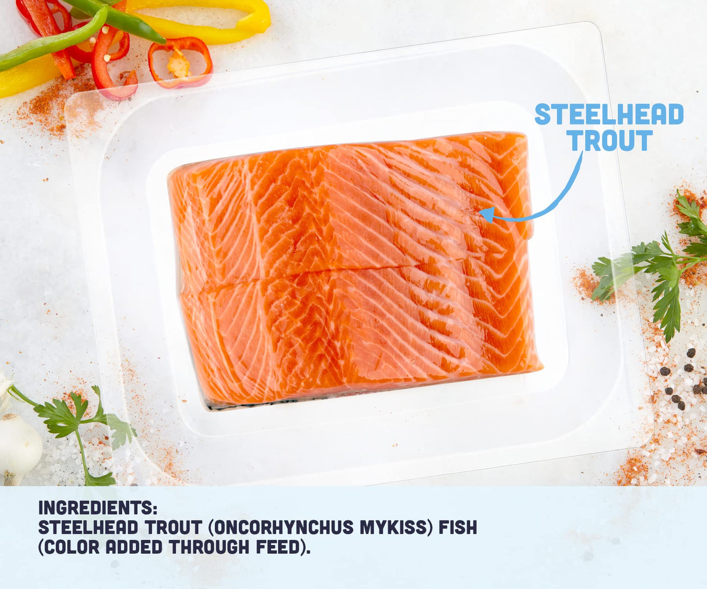 Marine Harvest Farm Raised Steelhead Trout Portions, 10 Oz