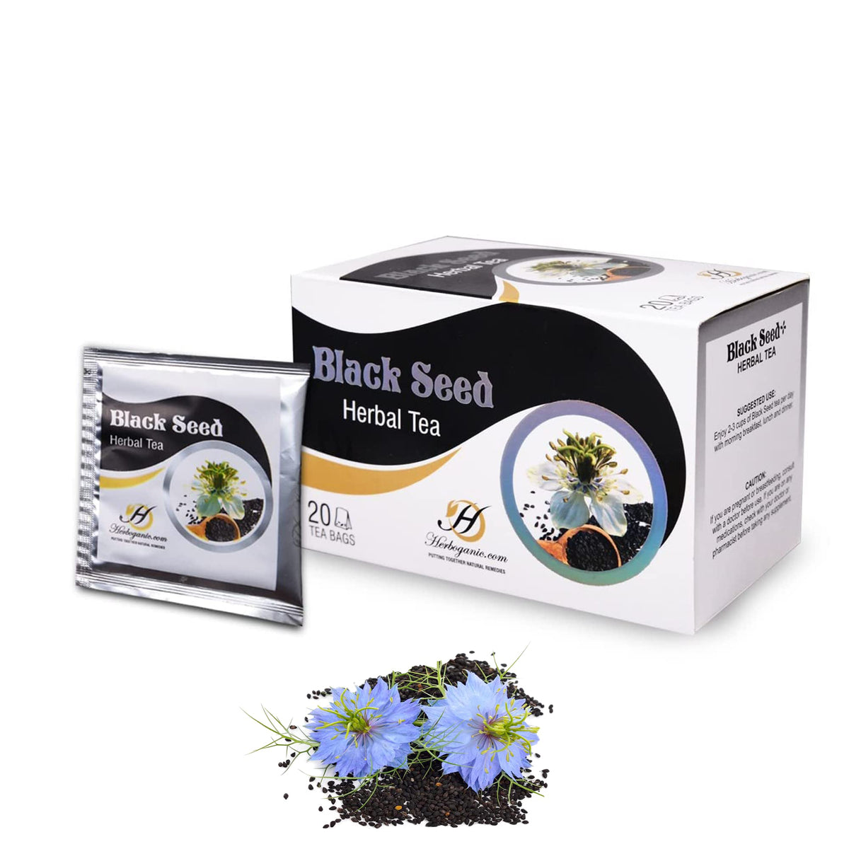 Herboganic Black Seed Herbal Tea - Digestion Support And Immune Boost | Refreshing And Delicious Blend | Natural Ingredients | 2