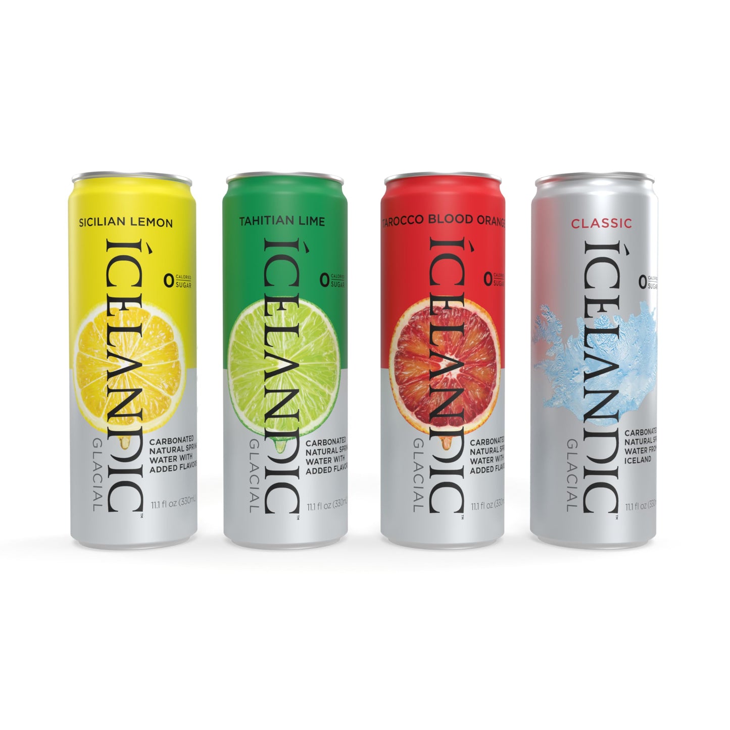 Icelandic Glacial Sparkling Water, Tarocco Blood Orange, 11.1 Fl Oz Cans, Pack of 10