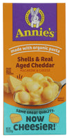 Annie s Homegrown Shells and Real Aged Cheddar, 6 Ounce