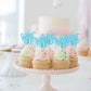YCTHUNFISH 24 Pack Cupcake Toppers Glitter Sixteen Happy 16th Birthday Decorations Light Blue Bamboo