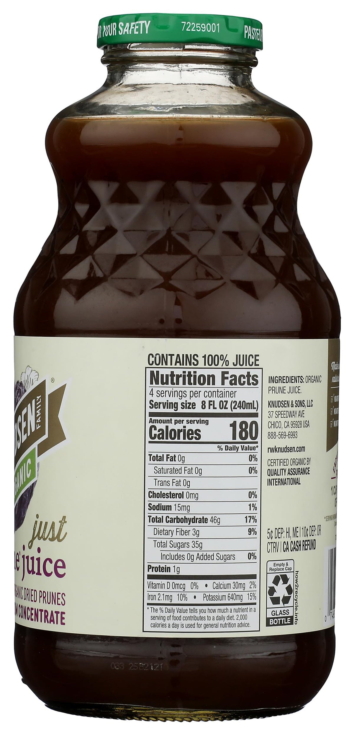 RW KNUDSEN Organic Prune Juice  32 FZ
