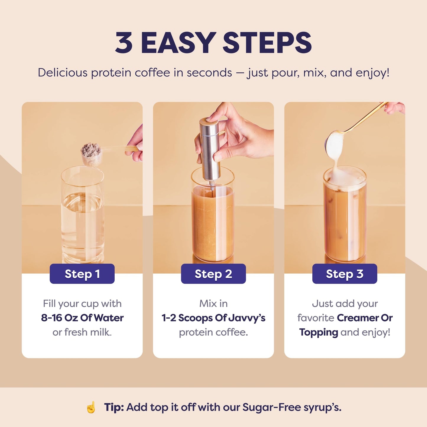 Mocha Protein Iced Coffee - enhanced Whey Protein & Instant Iced Coffees - 100% Natural Cold Brew - Zero Artificial Flavors & Sweeteners  80 mg Caffeine Per Serving  No Added Sugar  20 Servings