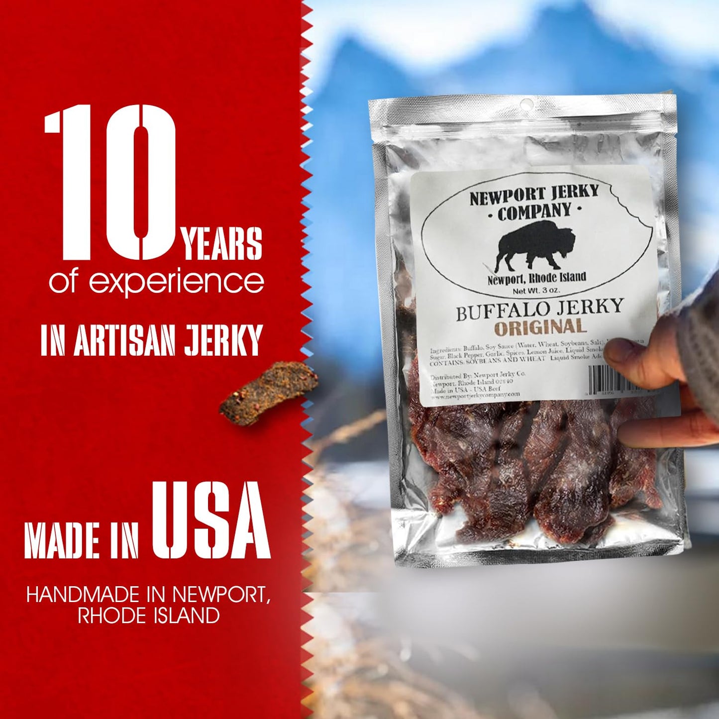 Newport Jerky Company Buffalo Jerky
