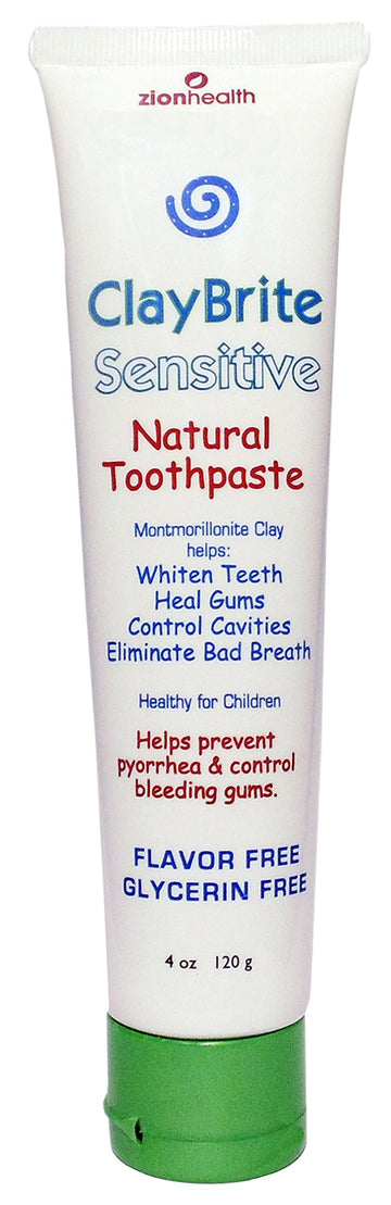 Claybrite Natural Toothpaste For Sensitive Gums & Teeth - Non-Fluoride