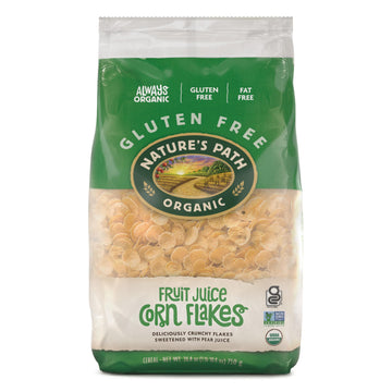 Natures Path Organic Fruit Juice Sweetened Corn Flakes Cereal, 26.4 oz (Pack of 6), Gluten Free, Non-GMO, Earth Friendly Packag