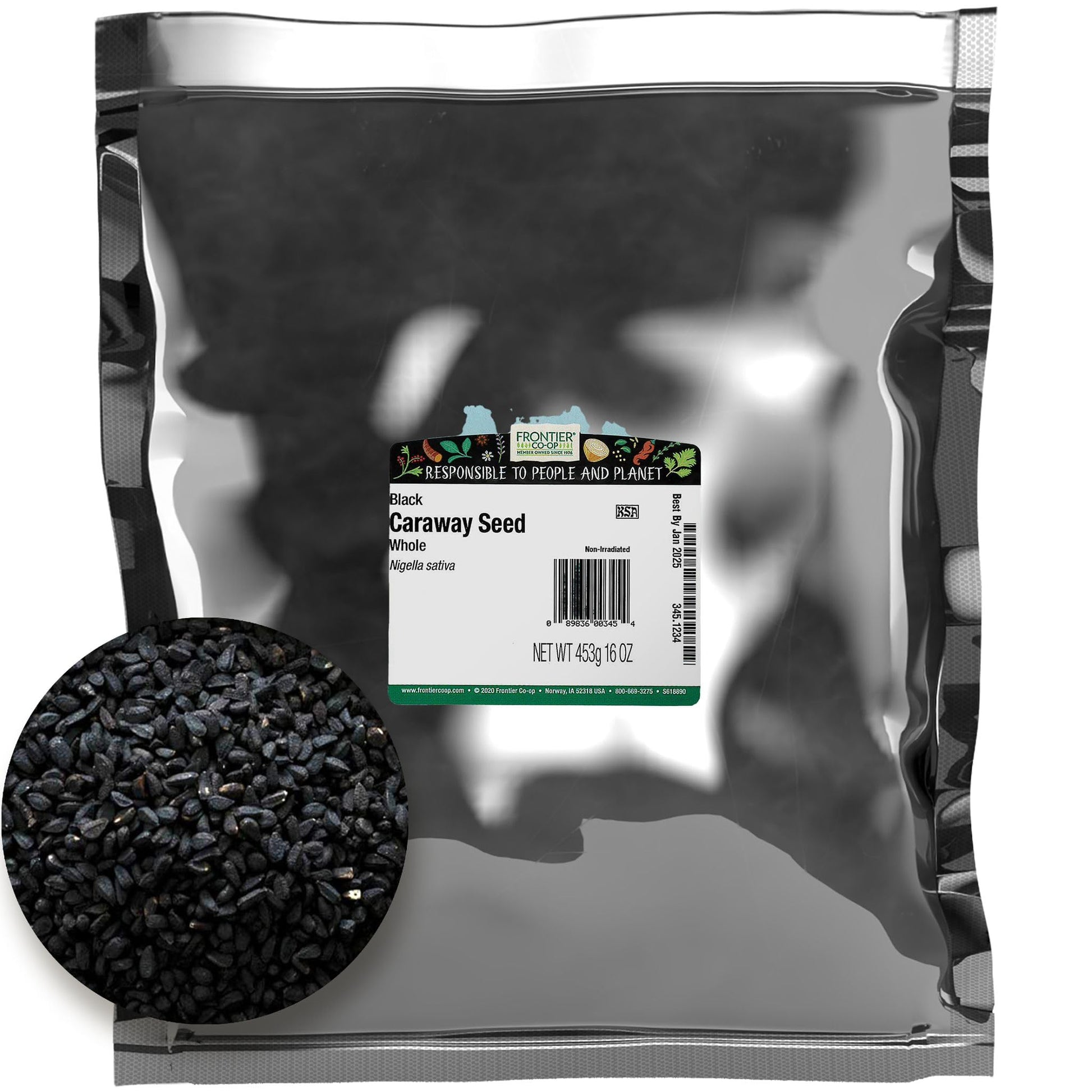 Frontier Bulk Caraway Seed, Black Whole, 16 Ounce