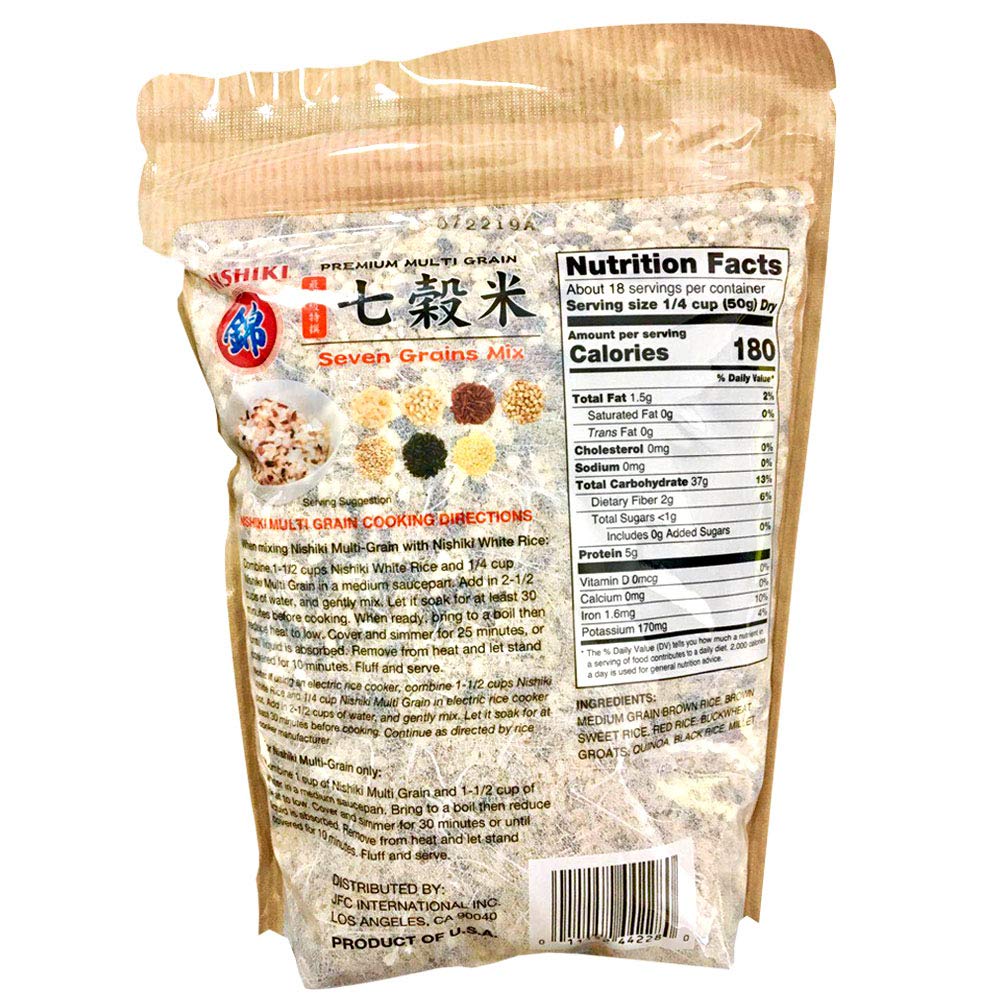 Nishiki Premium 7 Grains Mix, 2 Pound - Healthy Brown Rice Blend for Nutritious Meals