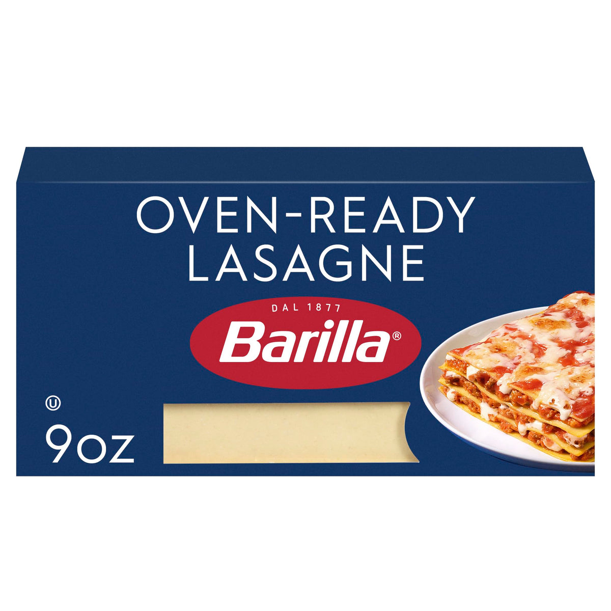 Barilla Oven-Ready Lasagne, 9 oz. Box - Pasta Made with Durum Wheat Semolina - Kosher Certified