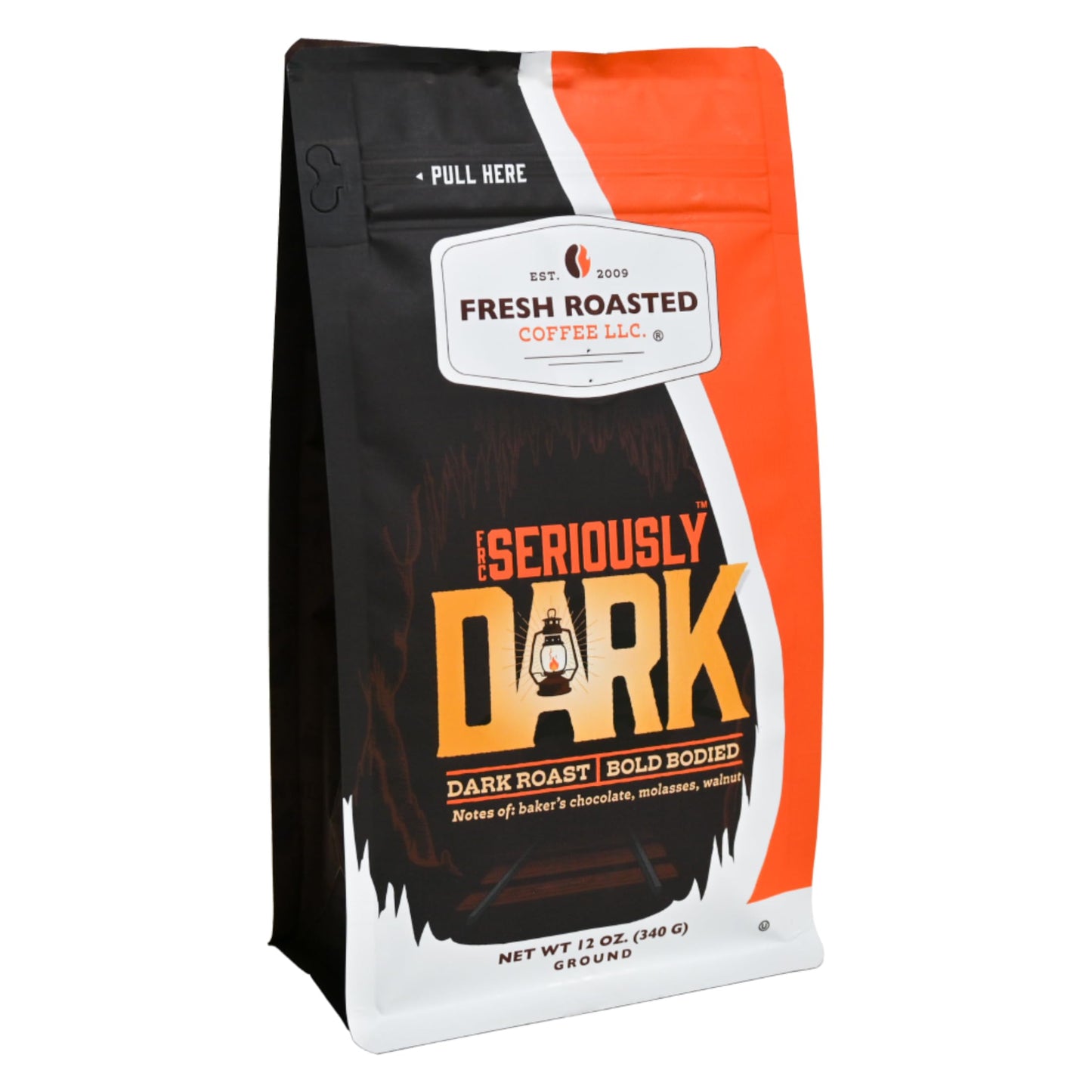 Fresh Roasted Coffee  Seriously Dark Artisan Blend  12 Oz  Dark Roast  Kosher  Whole Bean