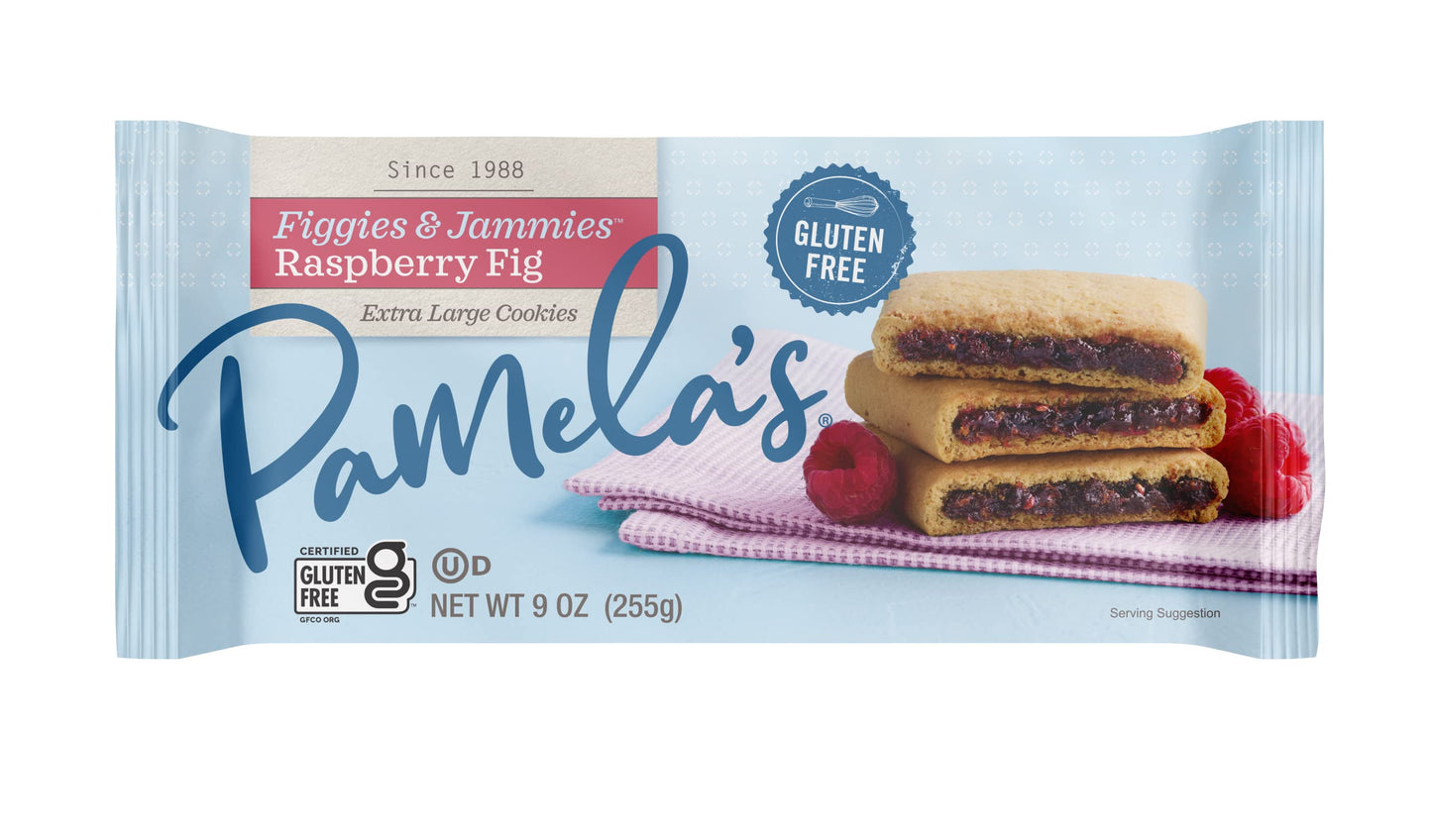 Pamela'S Products Figgies & Jammies Extra Large Cookies Gluten Free Raspberry & Fig -- 9 Oz (Pack Of 3)