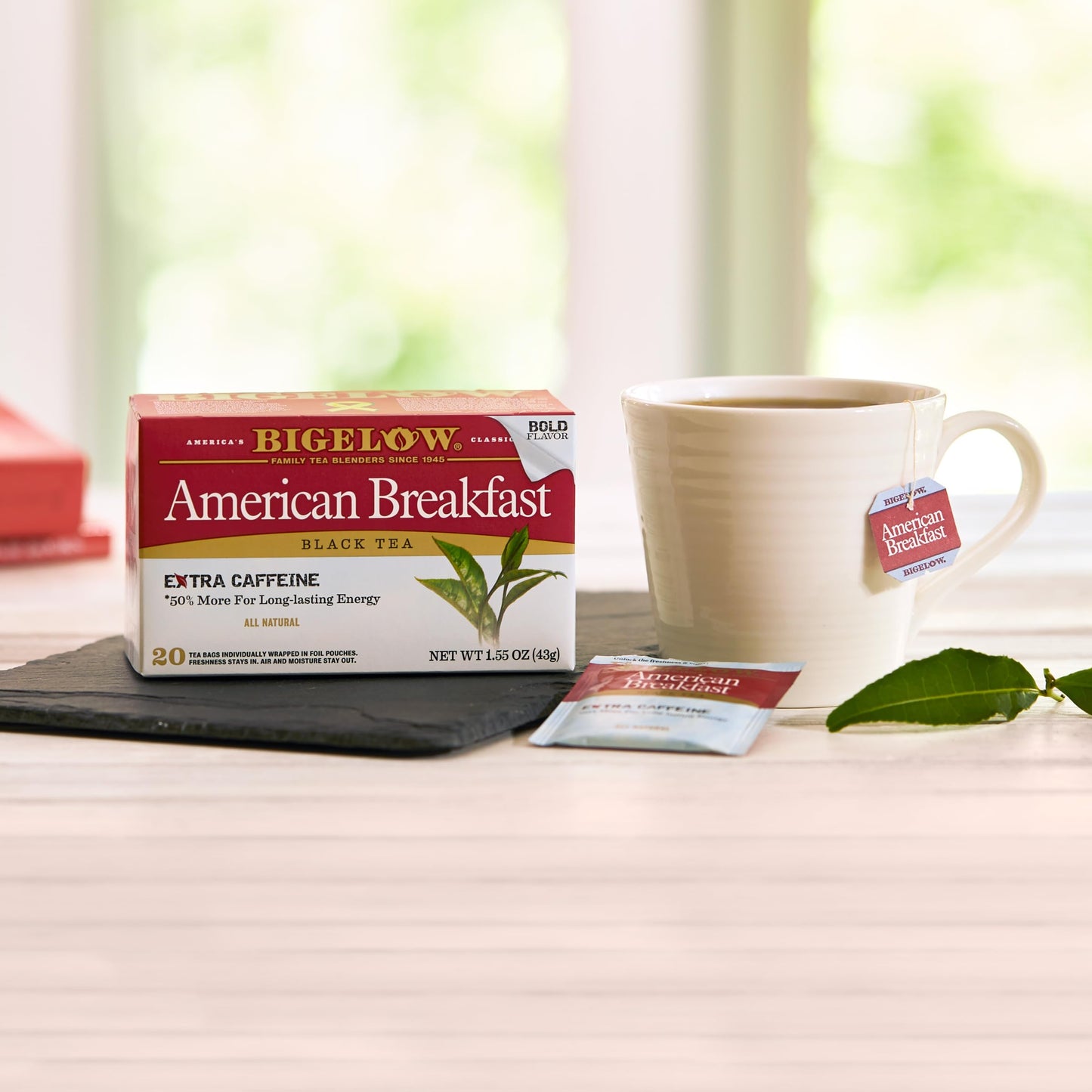 Bigelow Tea American Breakfast Black Tea Bags, Caffeinated, 20 Count Box (Pack of 6), Total 120 Tea Bags