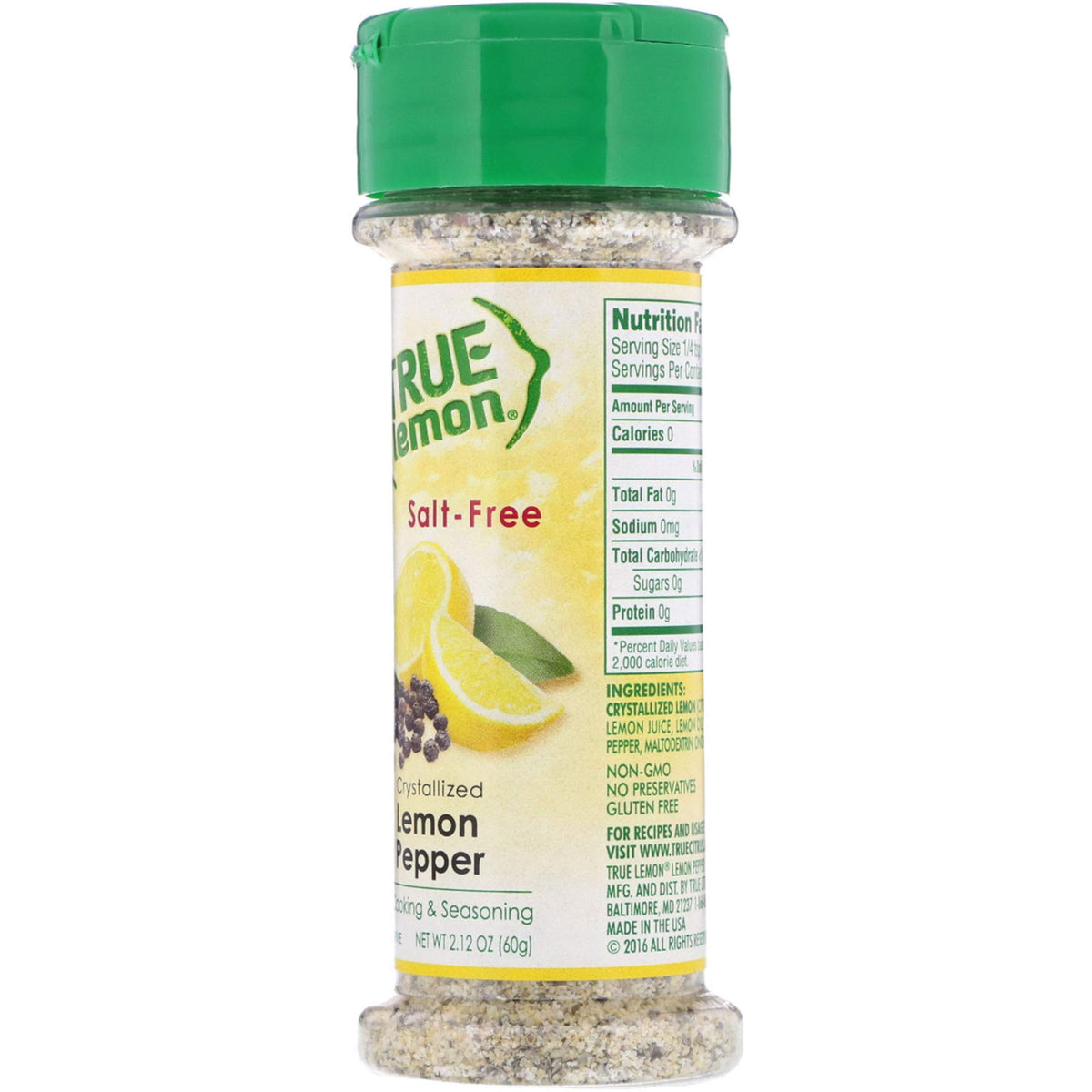 True Lemon Pepper Seasoning (2 Pack) Natural Ingredients, No Salt, No Gluten