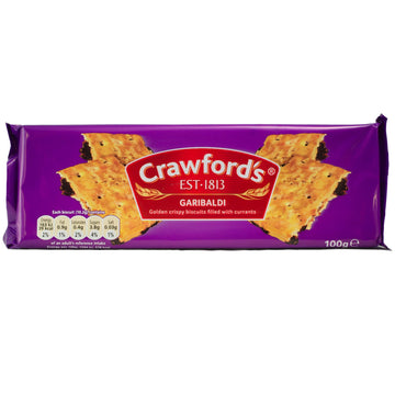Crawfords | Garibaldi Biscuits | 4 x 100g | 4 Packs