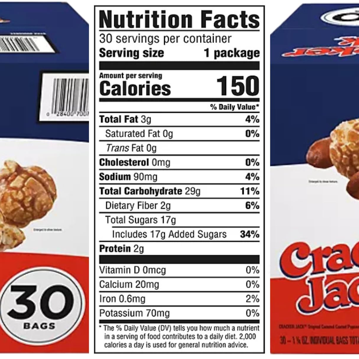 Lyfno  er Jack Caramel Coated Popcorn and Peanuts, 1.25 Oz., 10 Pack