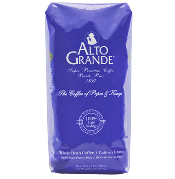 Alto Grande Super Premium Coffee Beans, Medium Dark Roast, Single Origin, Puerto Rico Arabica, Whole Bean, 2 Pound (Pack Of 1)