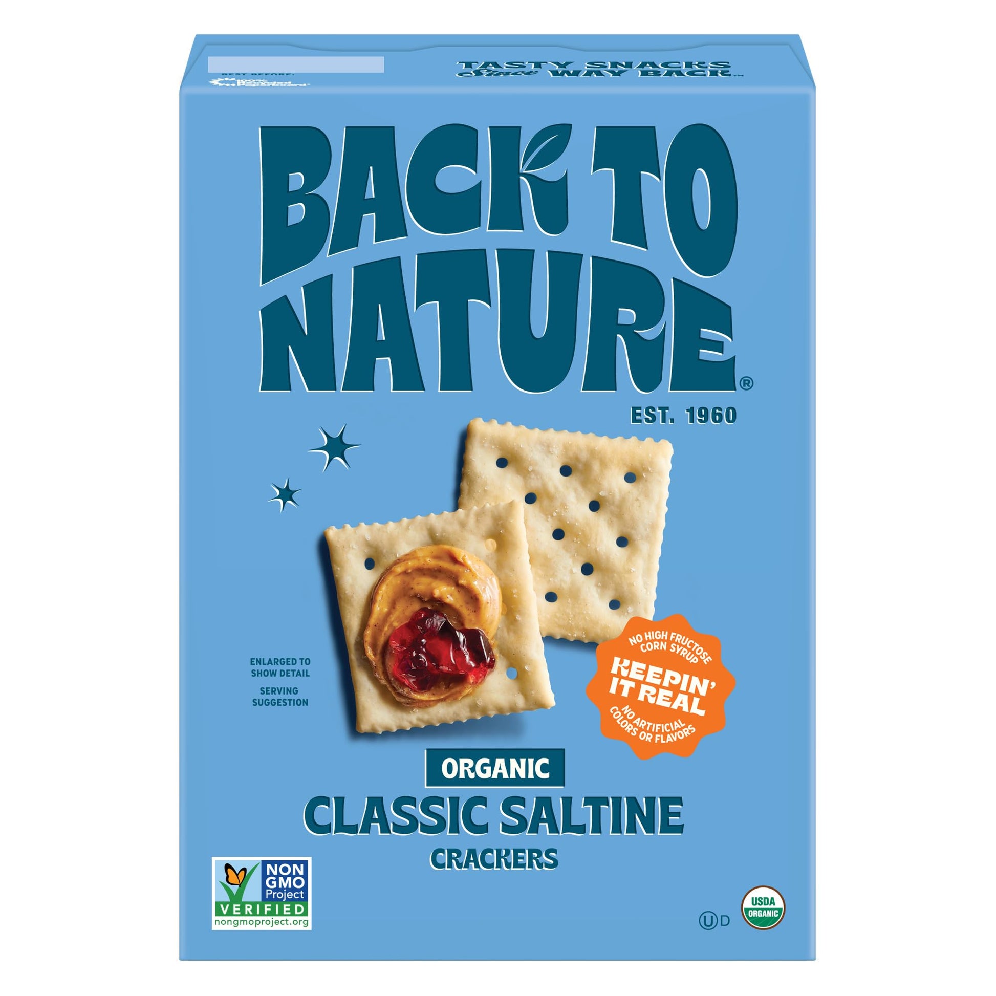 Back To Nature Organic Classic Saltine Crackers, Dairy Free, Non GMO, 5.5 Ounces (Pack Of 6)