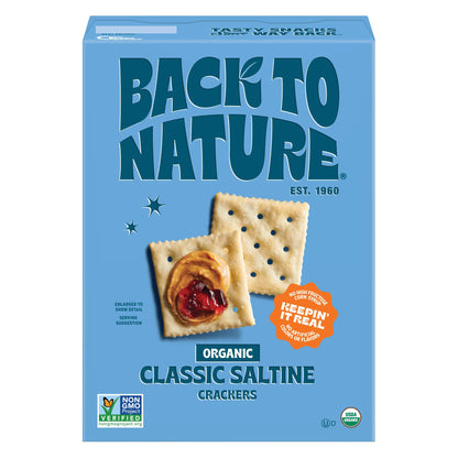 Back To Nature Organic Classic Saltine Crackers, Dairy Free, Non GMO, 5.5 Ounces (Pack Of 6)
