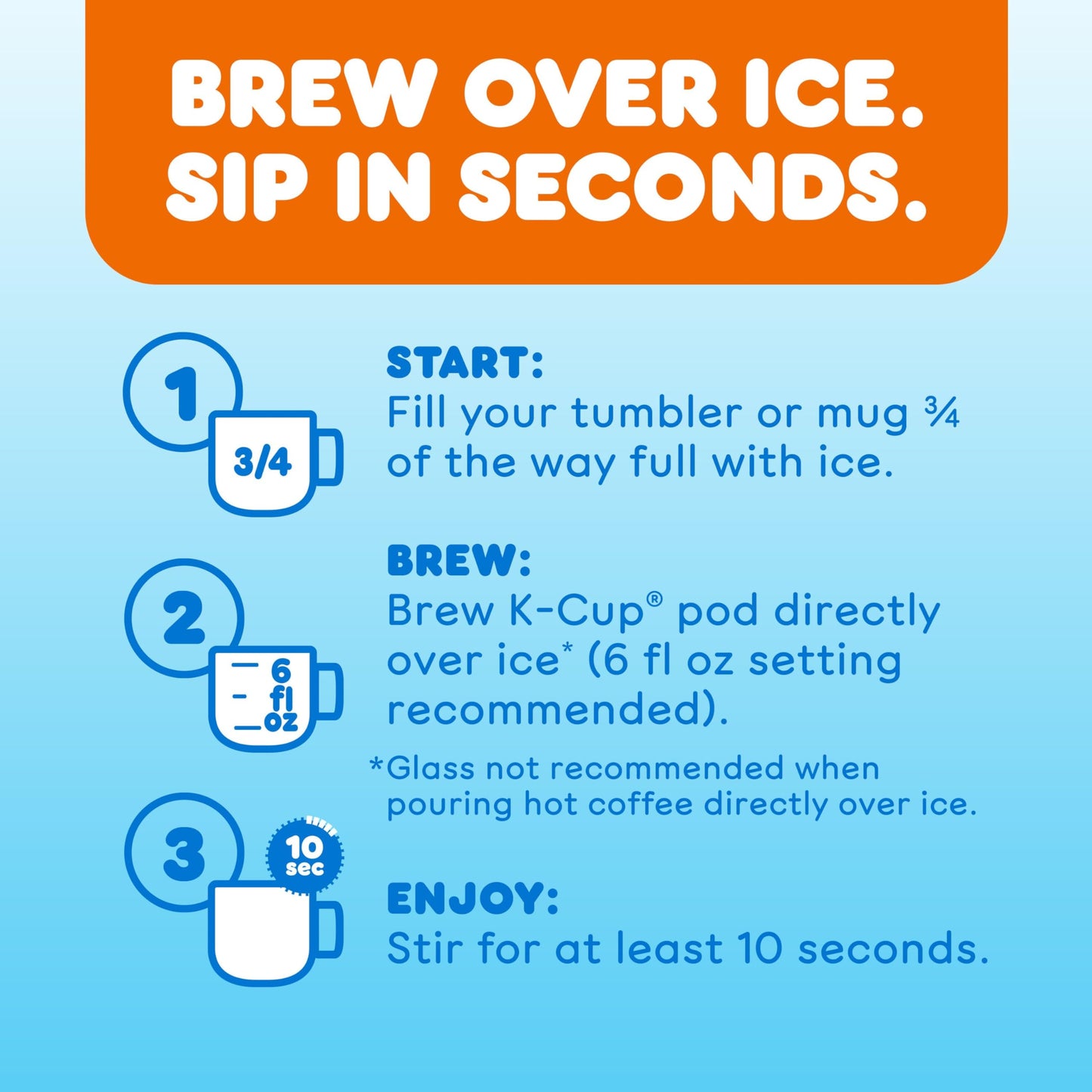 Dunkin Cold Caramel Flavored Coffee, 10 Keurig K-Cup Pods