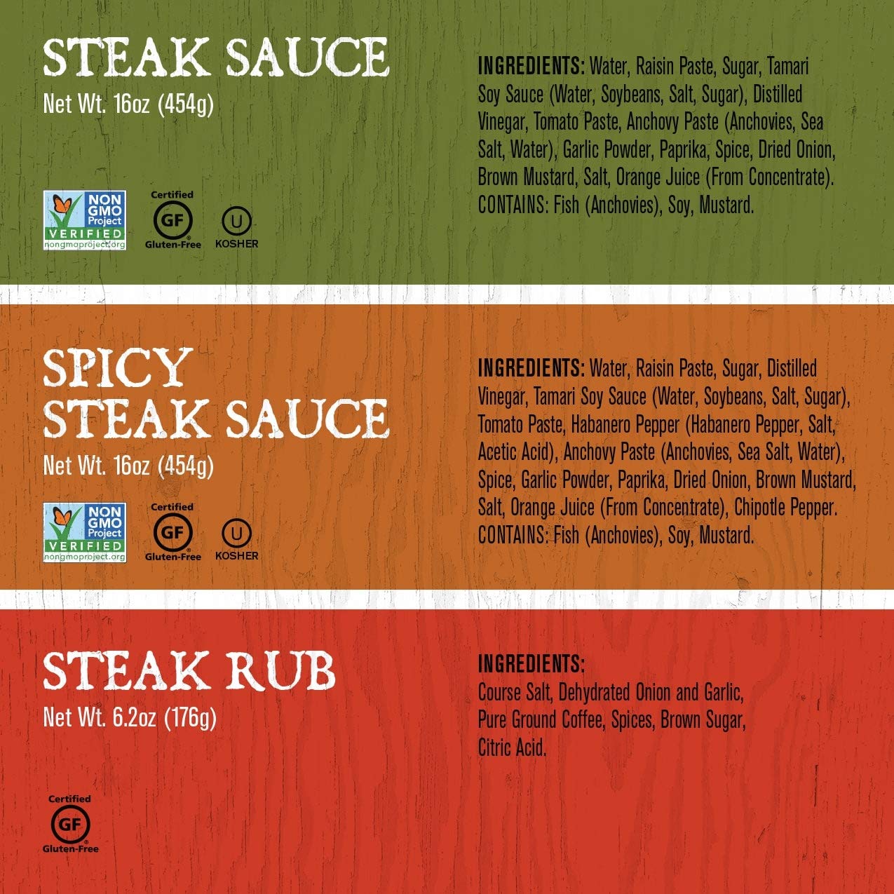 Rufus Teague - Steak Lover's Kit 2 Premium Steak Sauces & 1 Dry Rub