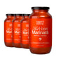 Sauz Hot Honey Marinara Pasta Sauce, Sweet & Spicy, Gluten-Free, Non-GMO, 25 Oz Jar (4-Pack)