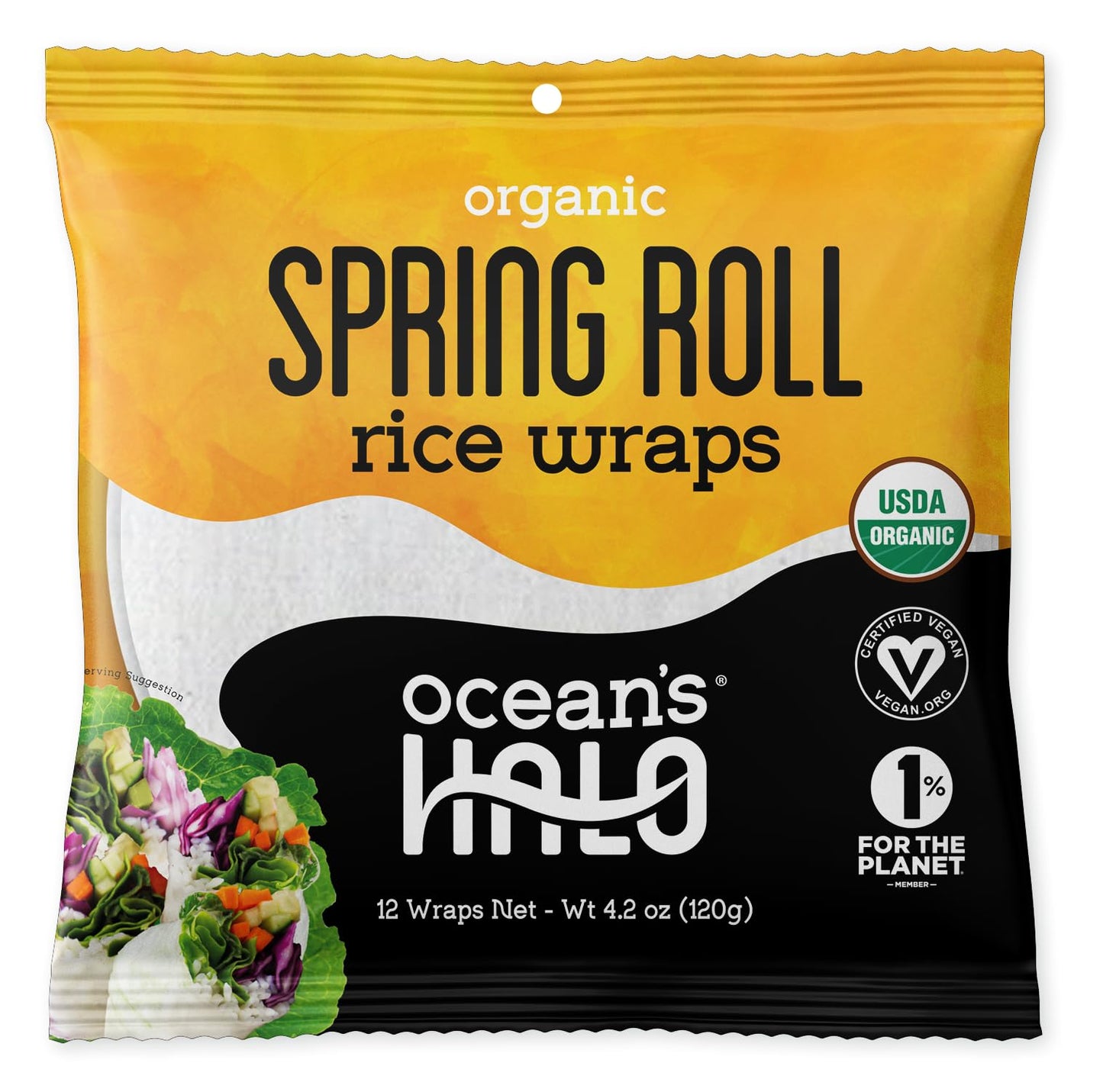 Oceans Halo Organic Spring Roll Rice Wraps, 4.2 oz