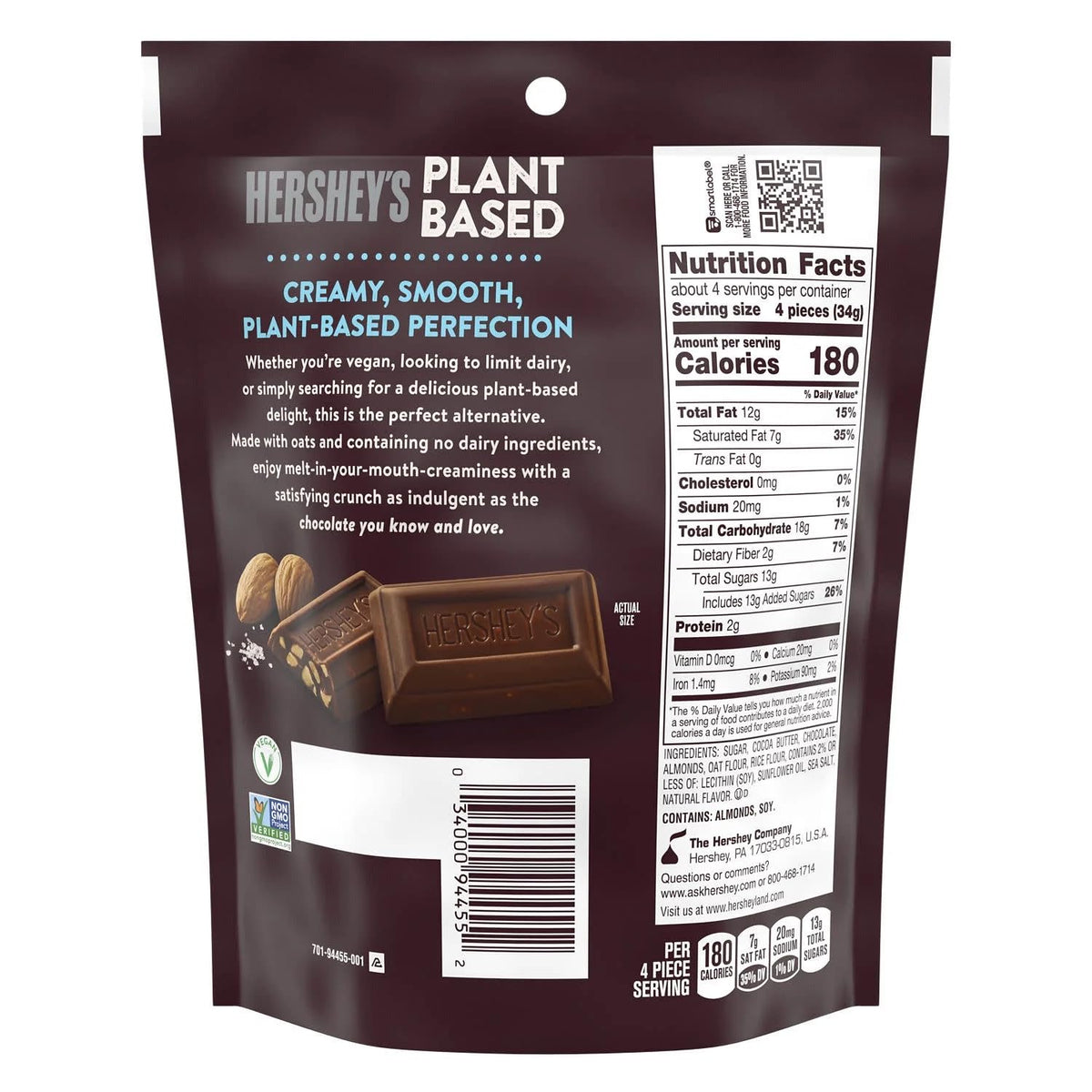 Extra Creamy Almond Sea Salt Plant-Based Candy Bag By Hersheys
